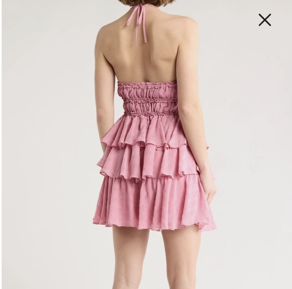 Lush Pink Ruffled Mini Dress - Picture 2 of 7